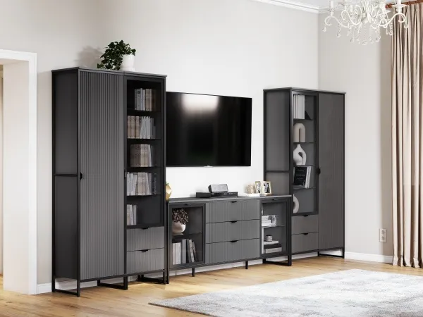Модульная гостиная "Нора" композиция #3 Графит