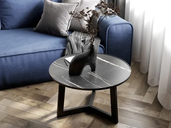 Стол журнальный "Брион" D680 Мрамор FA 9002