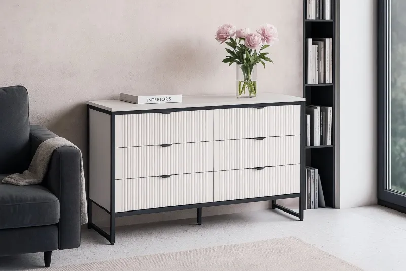 Комод 6 ящ "Нора" спальня Персидский жемчуг