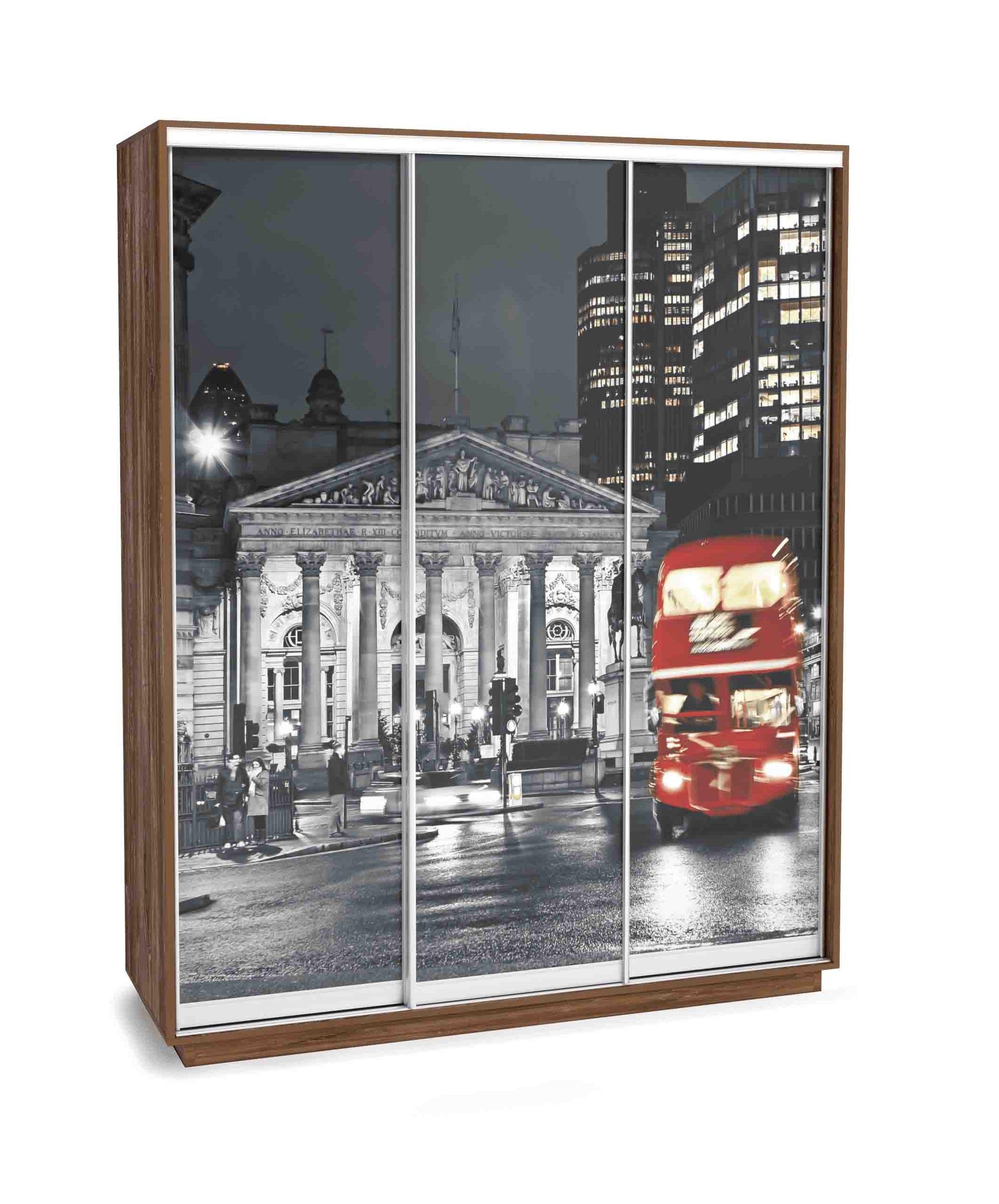 Шкаф-купе "Леон 2" с фотопечатью на стекле "Лондон"